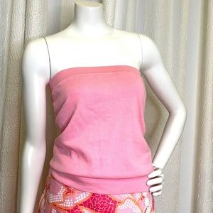NWT! Sz XS Lilly Pulitzer Conch Top Strapless Knit Top in Petal Pink